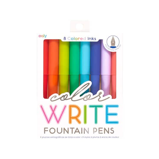 Color Write 8 Color Fountain Pen Set